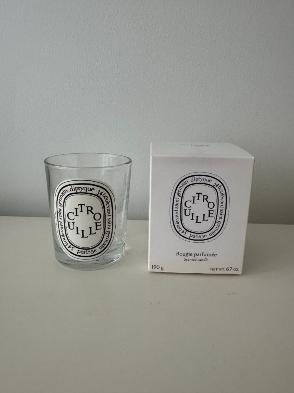 Diptyque empty citrouille candle jar